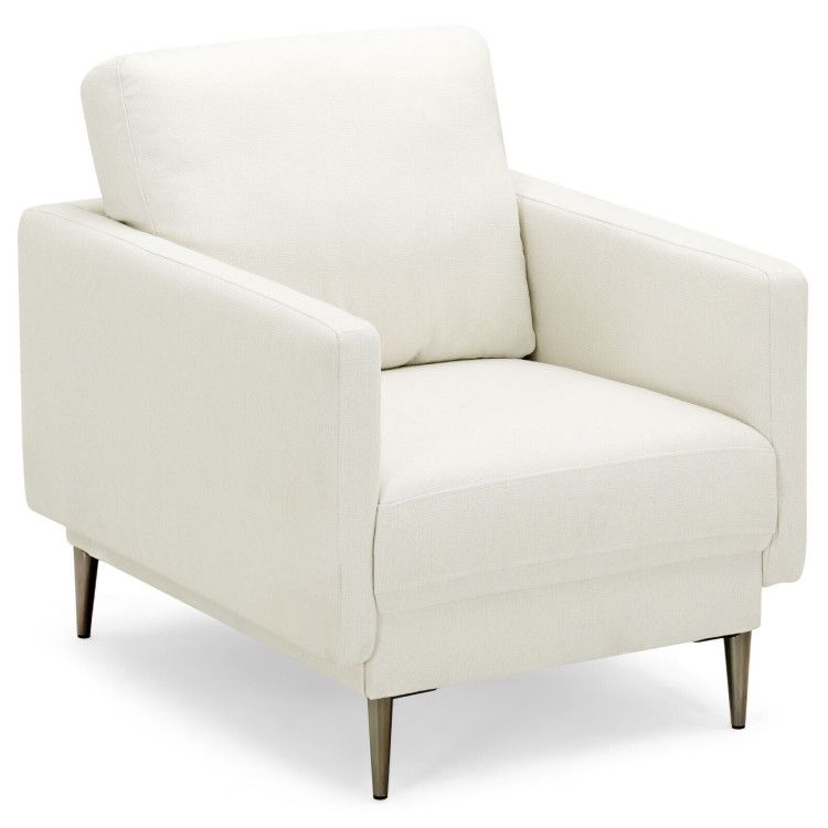 Modern Upholstered Accent Chair with Removable Backrest Cushion Modern Upholstered Accent Chair with Removable Backrest Cushion