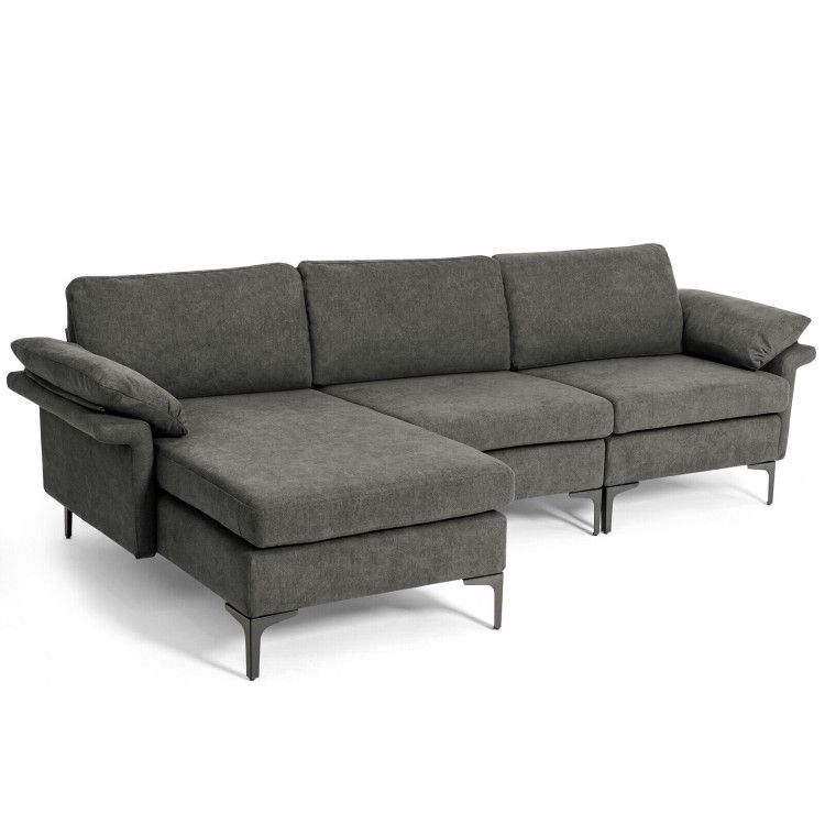 Extra Large L-shaped Sectional Sofa with Reversible Chaise Extra Large L-shaped Sectional Sofa with Reversible Chaise