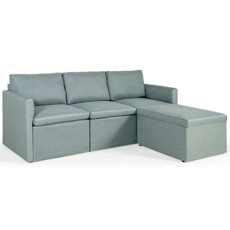 Convertible L-Shaped Sectional Sofa Couch with Reversible Chaise Convertible L-Shaped Sectional Sofa Couch with Reversible Chaise