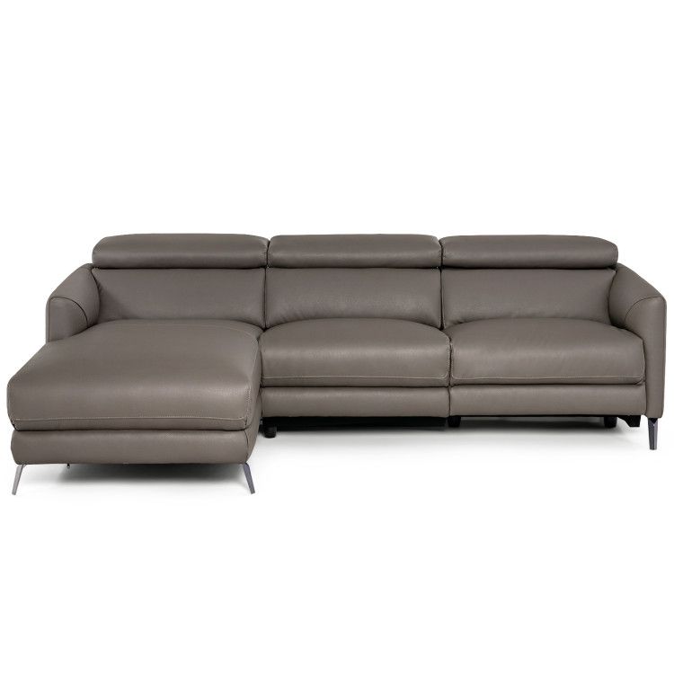 Leather Air Power Reclining Sectional Sofa with Adjustable Headrests Leather Air Power Reclining Sectional Sofa with Adjustable Headrests