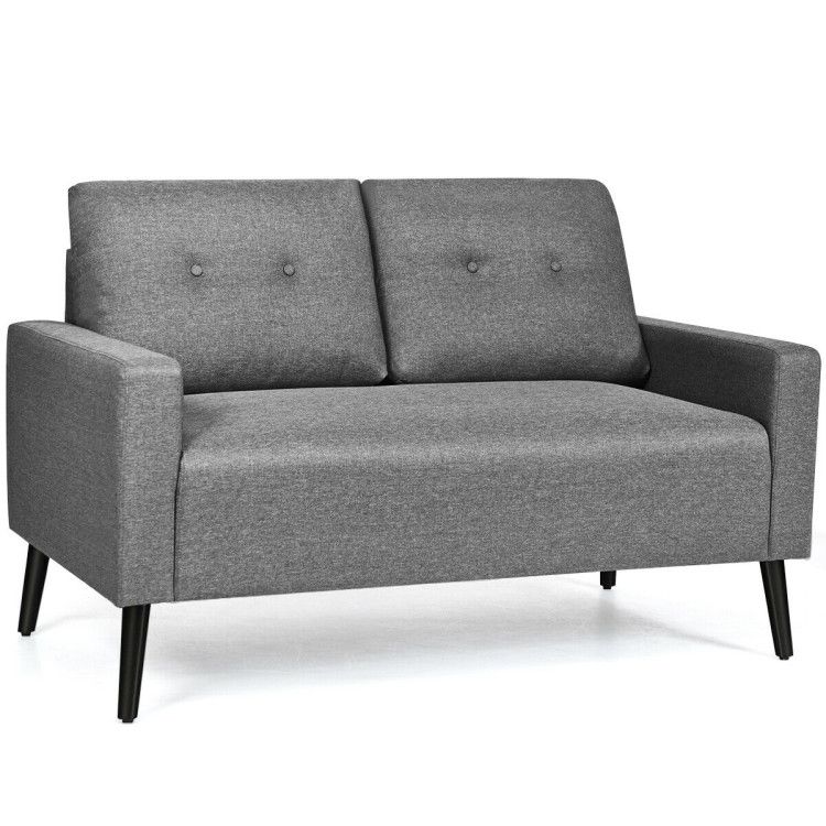 55 Inch Modern Upholstered Sofa Couch with Cloth Cushion 55 Inch Modern Upholstered Sofa Couch with Cloth Cushion