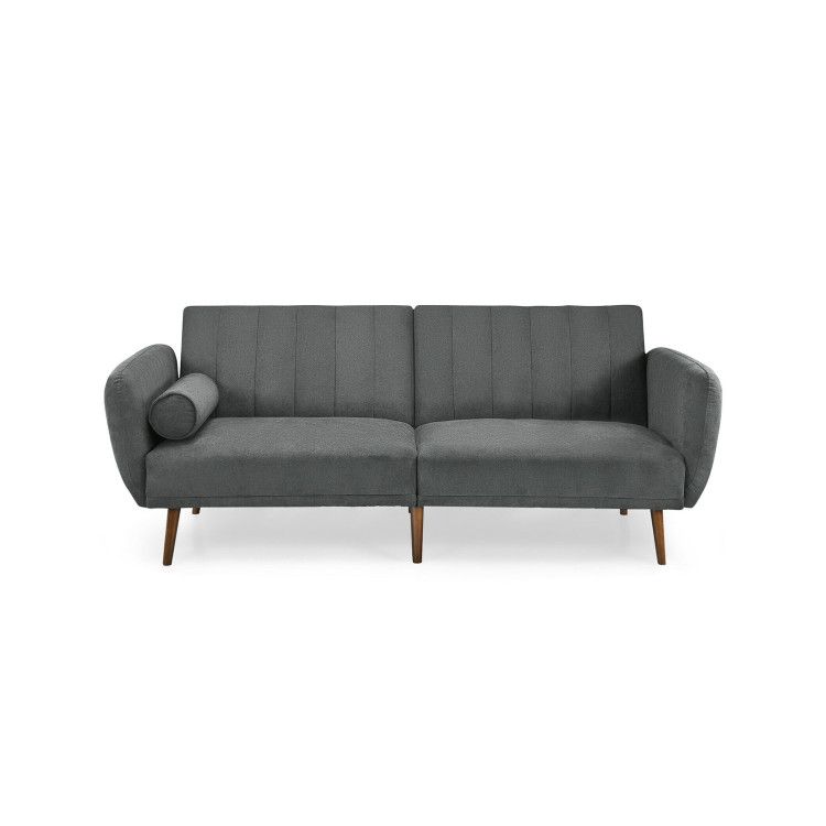 Convertible Futon Sofa Bed Adjustable Couch Sleeper with Wood Legs Convertible Futon Sofa Bed Adjustable Couch Sleeper with Wood Legs