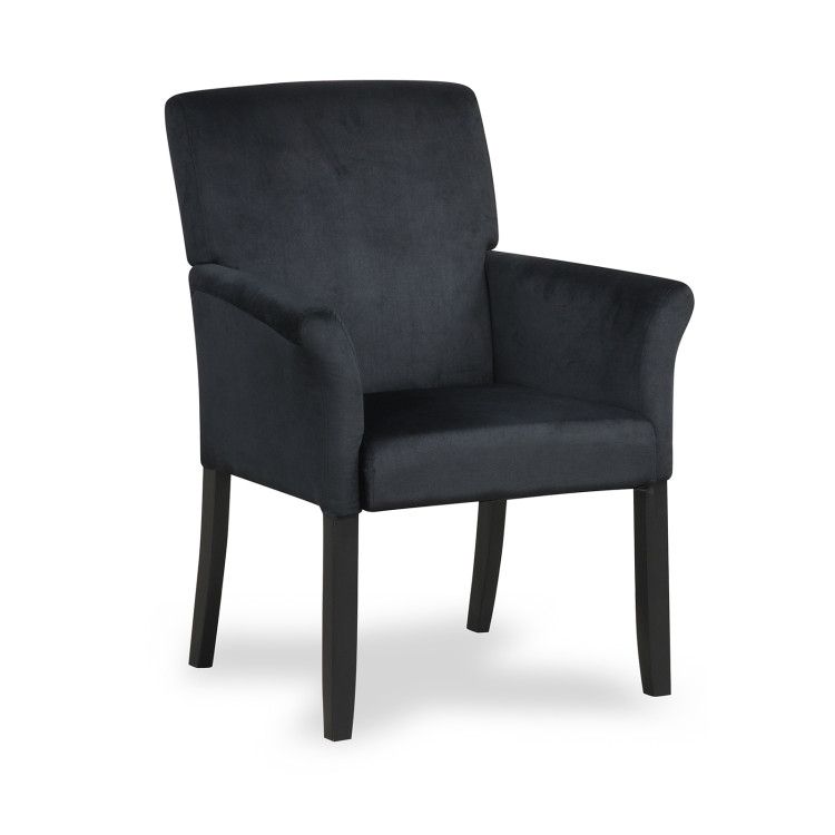 Fabric Upholstered Executive Guest Armchair with Rubber Wood Legs