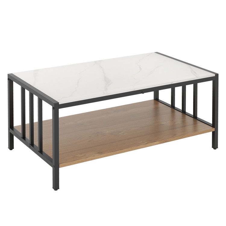 2 Tier Coffee Table with Sintered Stone Tabletop