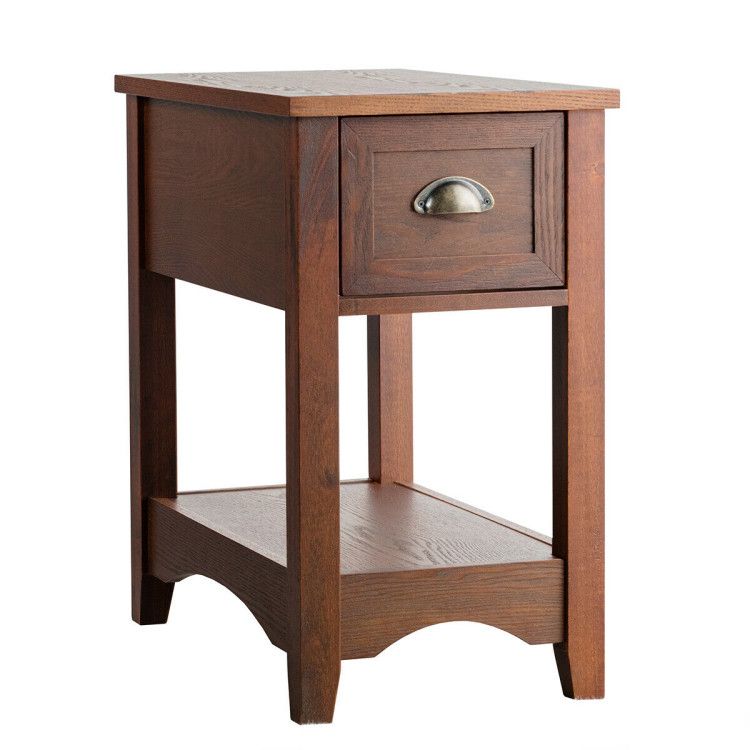 Contemporary Chairside End Table with Drawer and Open Shelf Contemporary Chairside End Table with Drawer and Open Shelf
