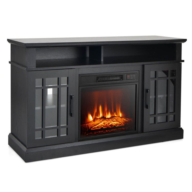 48 Inch Fireplace TV Stand with 18 Inch Fireplace Insert  for TVs up to 55 Inch