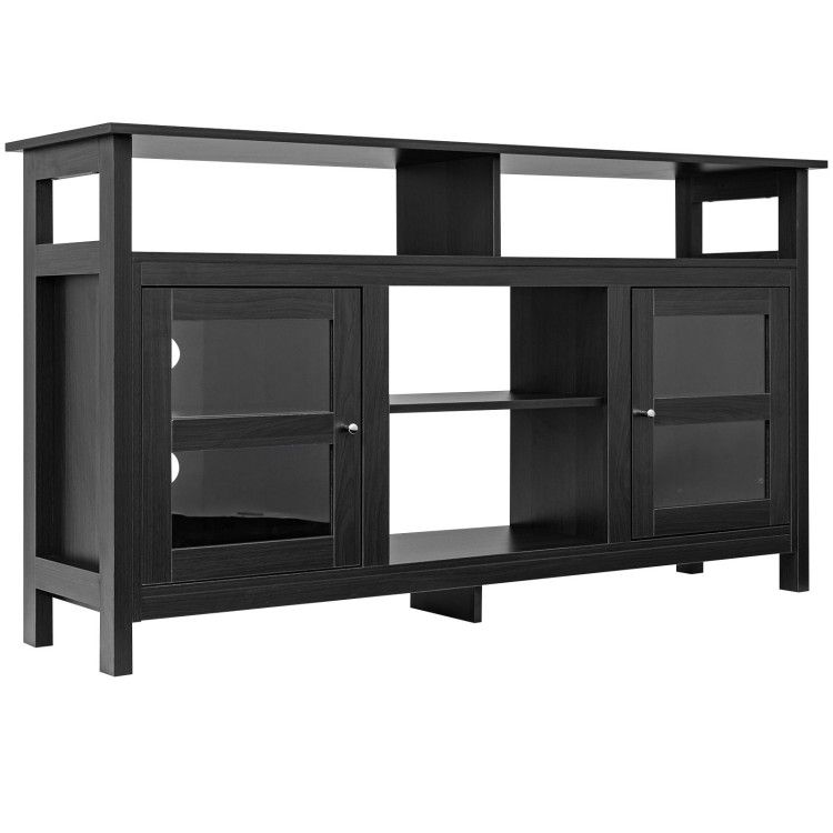 58 Inch TV Stand with 2 Cabinets for Flat Screen TVs up to 65 Inch 58 Inch TV Stand with 2 Cabinets for Flat Screen TVs up to 65 Inch