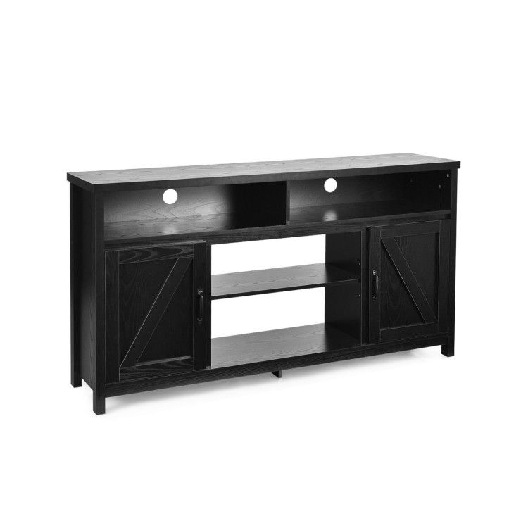 59 Inch TV Stand Media Center Console Cabinet with Barn Door for TV's 65 Inch 59 Inch TV Stand Media Center Console Cabinet with Barn Door for TV's 65 Inch