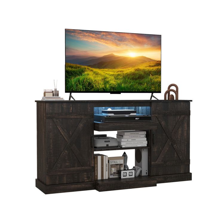 58 Inches TV stand for TVs up to 65 Inches with 20 Color Led Lights 58 Inches TV stand for TVs up to 65 Inches with 20 Color Led Lights
