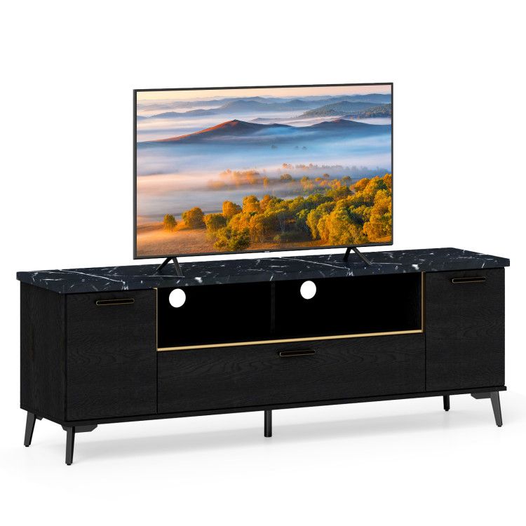 63 Inch TV Stand with Flip Door Cabinet for TVs up to 75 Inch 63 Inch TV Stand with Flip Door Cabinet for TVs up to 75 Inch