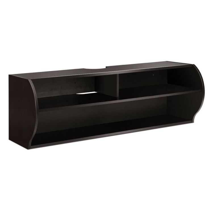 48.5 Inch 2 Tier Modern Wall Mounted Hanging Floating Shelf 48.5 Inch 2 Tier Modern Wall Mounted Hanging Floating Shelf