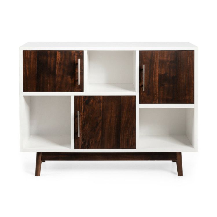 Wood Display Sideboard Storage Cabinet with Storage Compartments Wood Display Sideboard Storage Cabinet with Storage Compartments