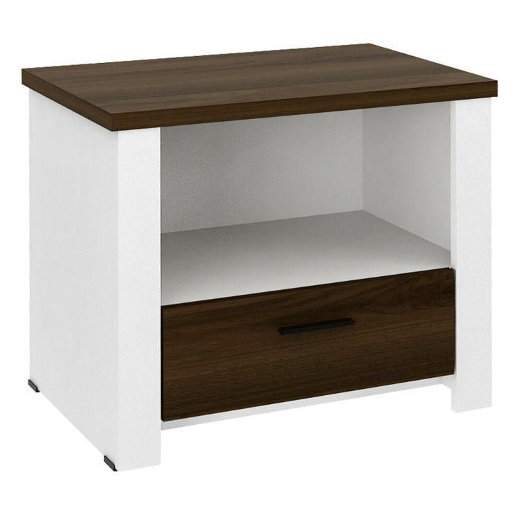 Accent Nightstand with Drawer and Open Shelf Accent Nightstand with Drawer and Open Shelf