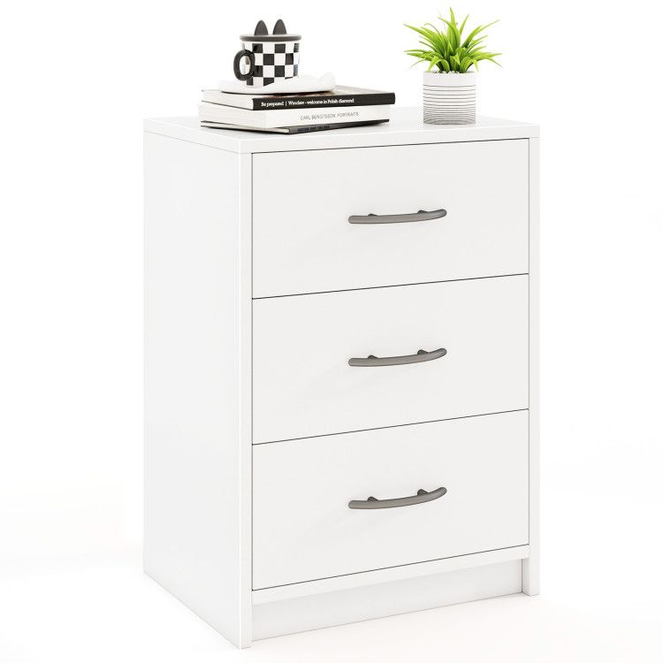 3 Drawer Nightstand with Storage for Living Room
