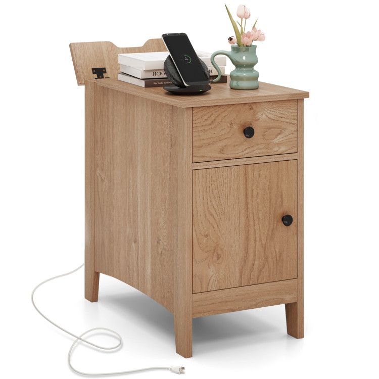 Flip Top End Table with Charging Station USB Ports Outlets and Drawer Flip Top End Table with Charging Station USB Ports Outlets and Drawer