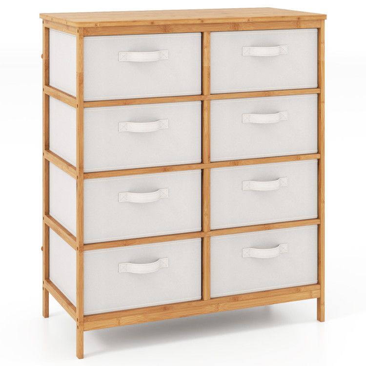 8 Drawers Dresser with Removable Fabric Bins for Bedroom