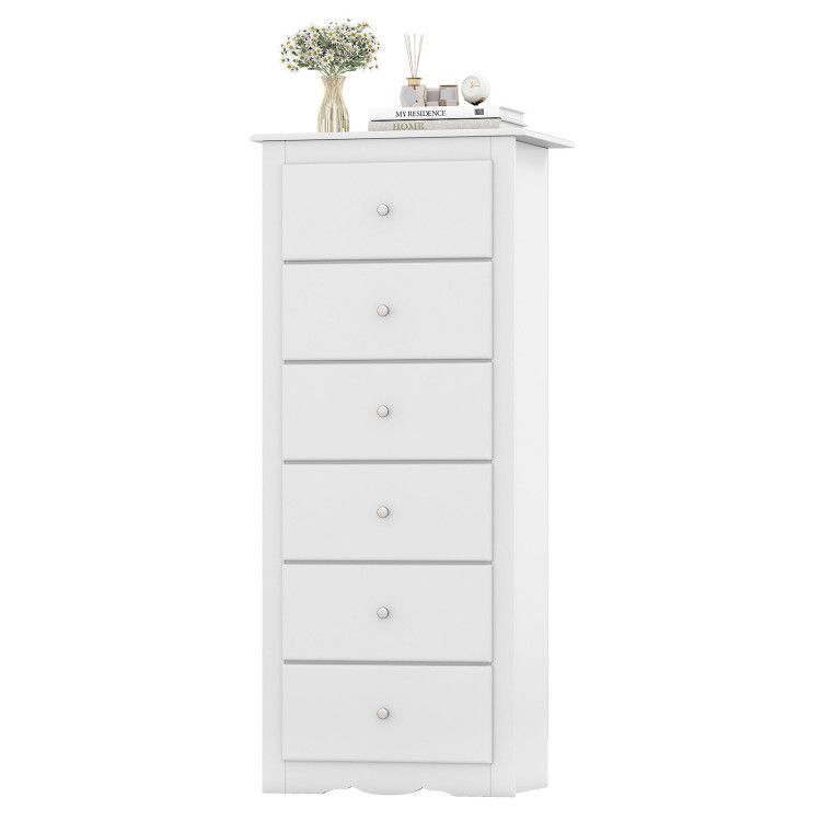 6 Drawers Chest Dresser Clothes Storage for Bedroom Furniture Cabinet