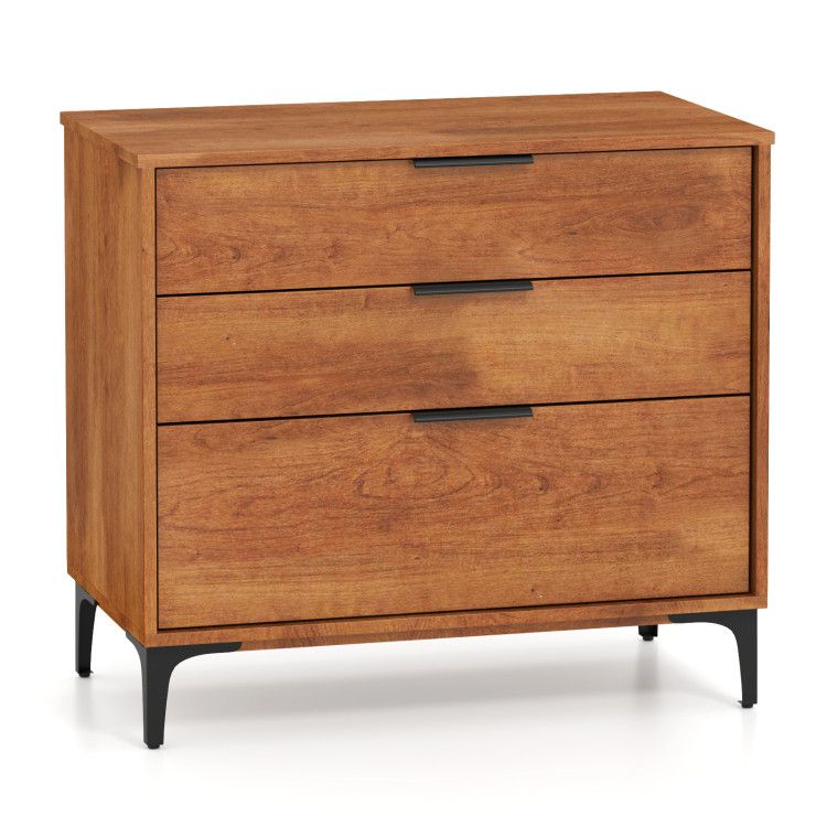 3 Drawer Dresser with Interlock System for Bedroom Living Room