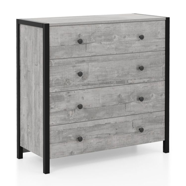 4-Drawer Dresser Modern Wooden Chest of Drawers for Bedroom Living Room