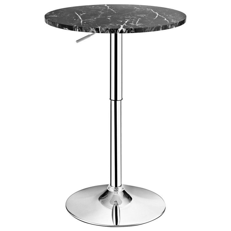 360° Swivel Round Pub Table with Height Adjustable