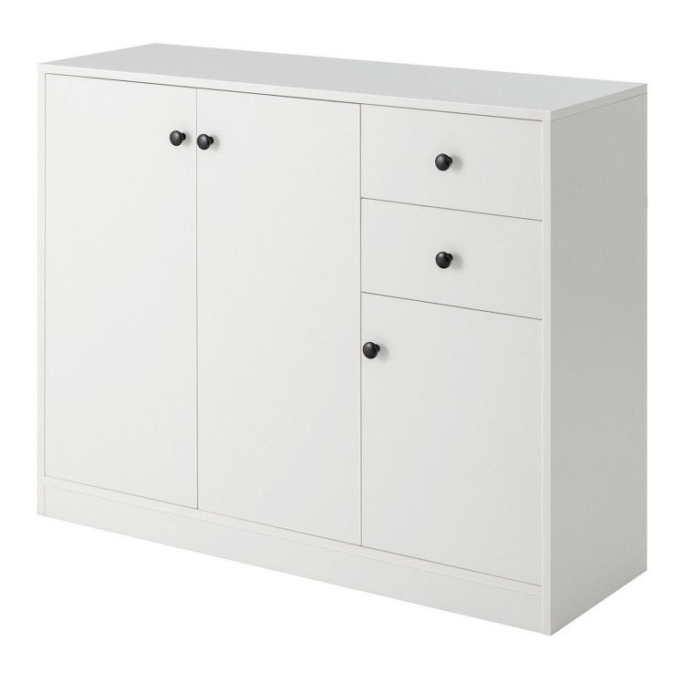 Modern Buffet Sideboard with 2 Pull-out Drawers and Adjustable Shelf for Kitchen Modern Buffet Sideboard with 2 Pull-out Drawers and Adjustable Shelf for Kitchen