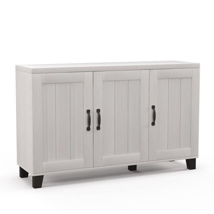 3-Door Buffet Sideboard with Adjustable Shelves and Anti-Tipping Kits 3-Door Buffet Sideboard with Adjustable Shelves and Anti-Tipping Kits