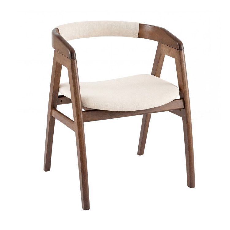 Bamboo Upholstered Dining Chair with Curved Back Bamboo Upholstered Dining Chair with Curved Back