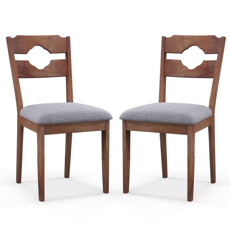 Dining Chair Set of 2 Fabric Upholstered Kitchen Chairs with Padded Seat and High Back Dining Chair Set of 2 Fabric Upholstered Kitchen Chairs with Padded Seat and High Back