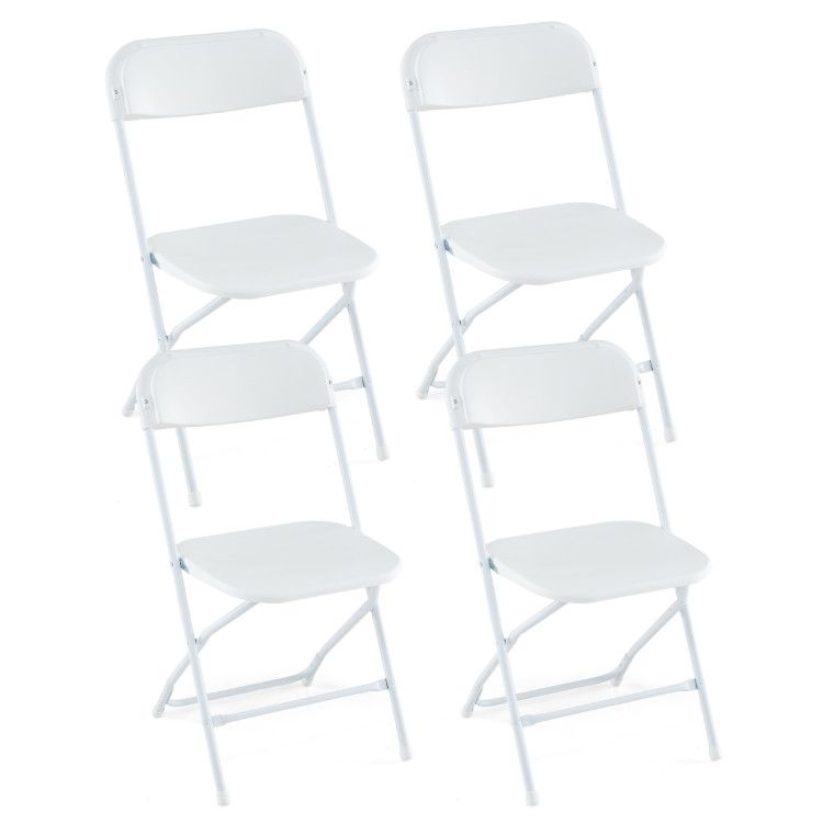 4 Pack Metal Folding Chairs with Plastic Seat and Back 4 Pack Metal Folding Chairs with Plastic Seat and Back