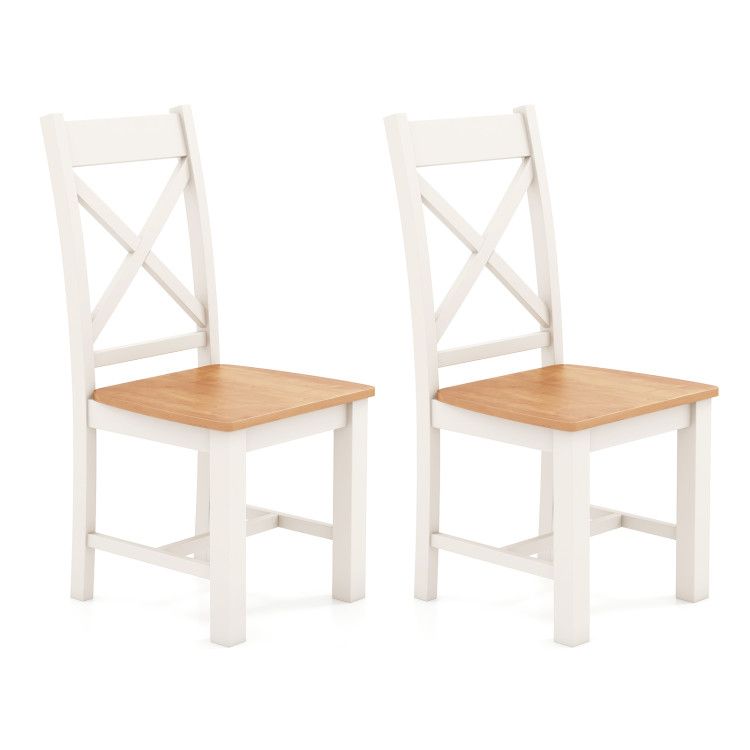 Wooden Dining Chairs Set of 2 with High Back and Rubber Wood Frame Wooden Dining Chairs Set of 2 with High Back and Rubber Wood Frame
