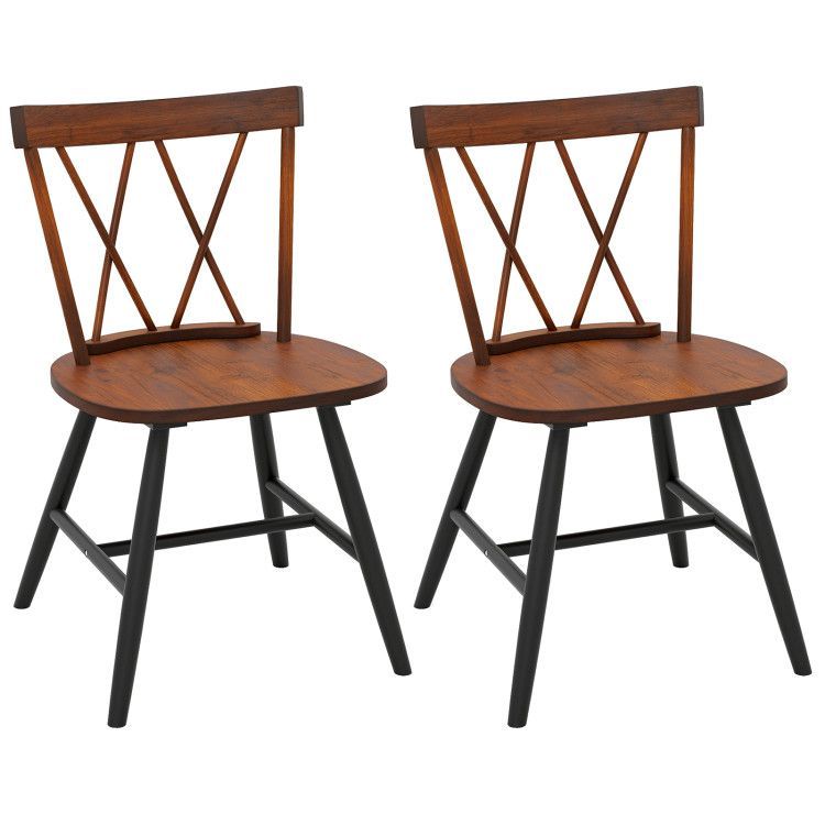 Farmhouse Kitchen Dining Chair Set of 2 with Rubber Wood Frame Farmhouse Kitchen Dining Chair Set of 2 with Rubber Wood Frame