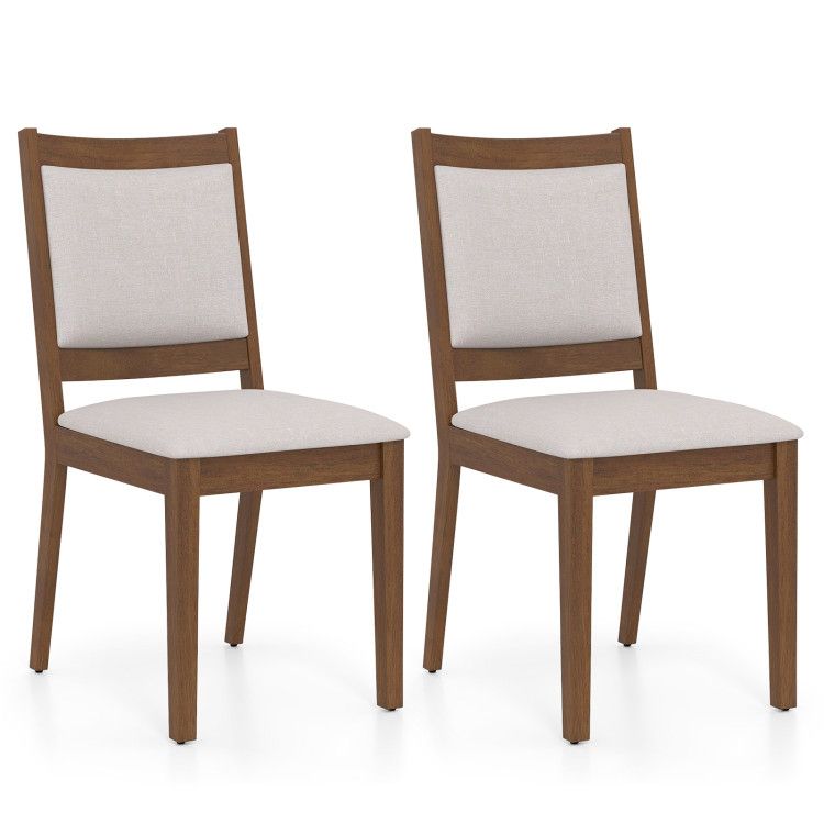 Modern Dining Upholstered Kitchen Chair Set of 2 with Padded Backrest Modern Dining Upholstered Kitchen Chair Set of 2 with Padded Backrest