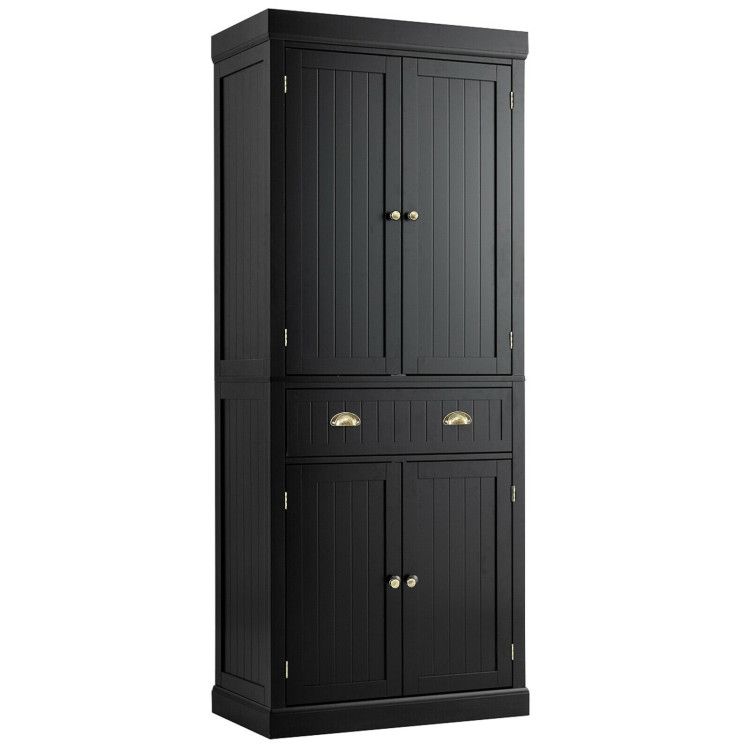 Kitchen Pantry Storage Cabinet with Doors Drawer and Adjustable Shelves Kitchen Pantry Storage Cabinet with Doors Drawer and Adjustable Shelves
