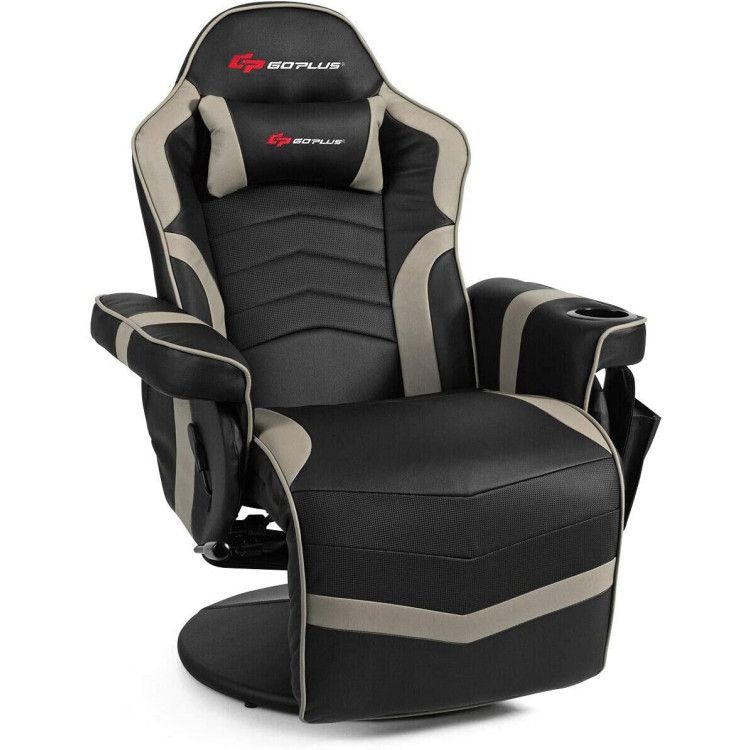 Ergonomic High Back Massage Gaming Chair Gaming Recliner with Pillow