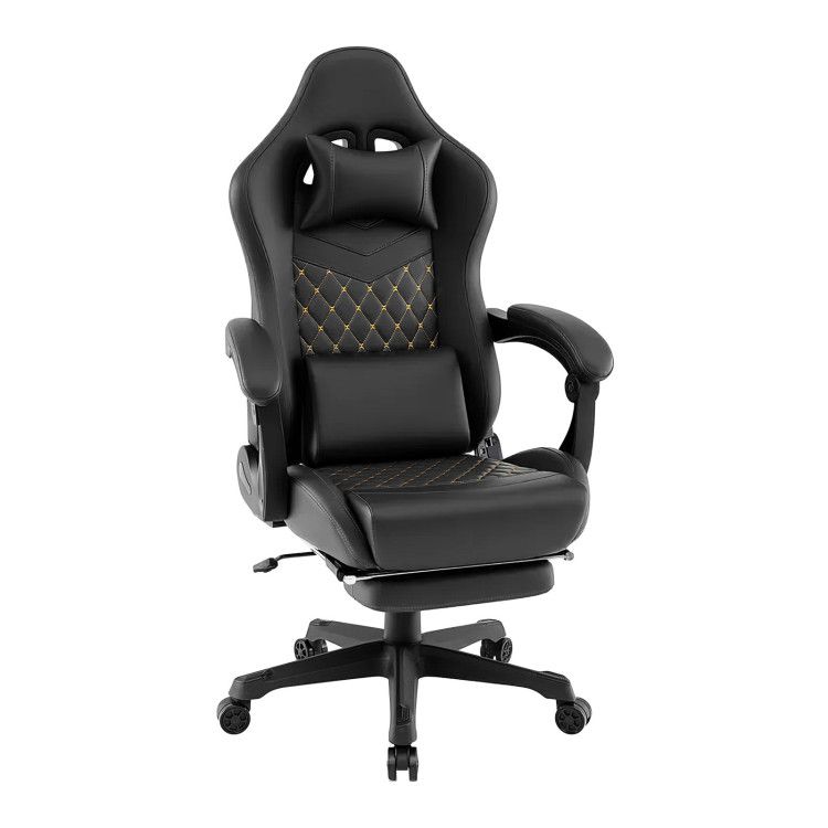 Ergonomic Video Game Computer Chair with Headrest and Lumbar Pillow Ergonomic Video Game Computer Chair with Headrest and Lumbar Pillow