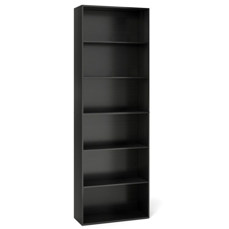 6-Tier Bookcase with 6 Open Shelves and Anti-Toppling Kits 6-Tier Bookcase with 6 Open Shelves and Anti-Toppling Kits