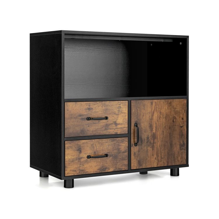 Industrial 2 Drawer File Cabinet with Middle Open Shelf Industrial 2 Drawer File Cabinet with Middle Open Shelf
