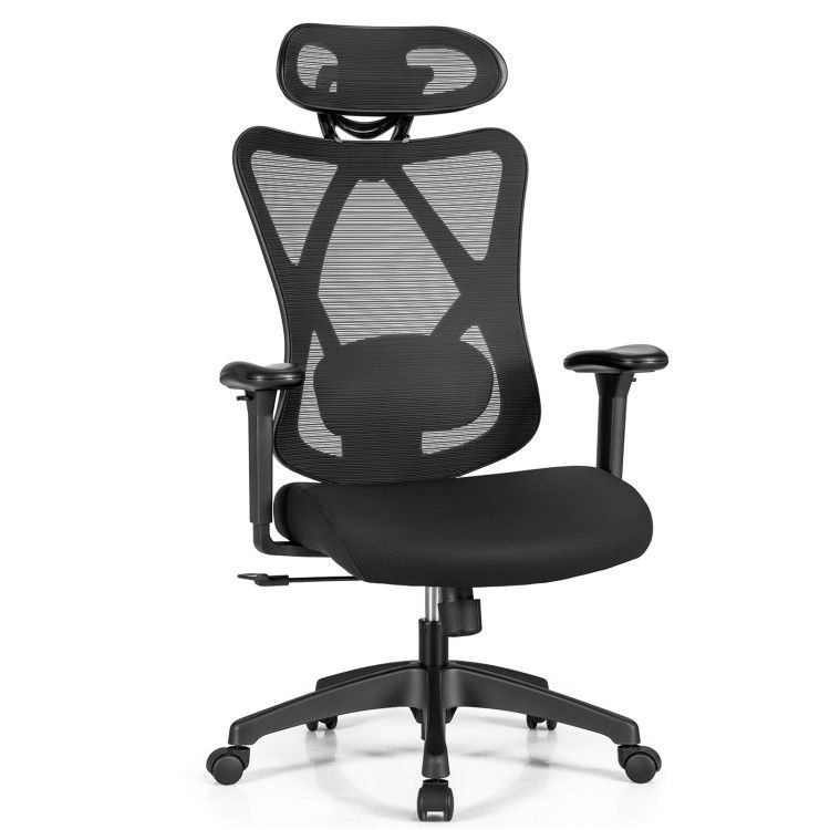 Mesh Drafting Chair Office Chair with Adjustable Armrests and Foot-Ring