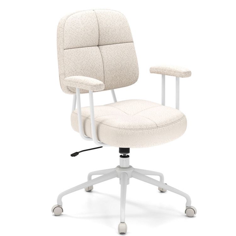 Leathaire Upholstered Task Home Office Chair with Cushioned Back Leathaire Upholstered Task Home Office Chair with Cushioned Back