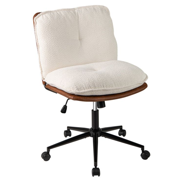 Armless Home Office Chair with Rocking Backrest Armless Home Office Chair with Rocking Backrest
