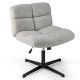 Office Armless Chair Cross Legged with Imitation Lamb Fleece and Adjustable Height Office Armless Chair Cross Legged with Imitation Lamb Fleece and Adjustable Height
