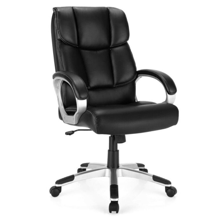 Big and Tall Adjustable High Back Leather Executive Computer Desk Chair Big and Tall Adjustable High Back Leather Executive Computer Desk Chair