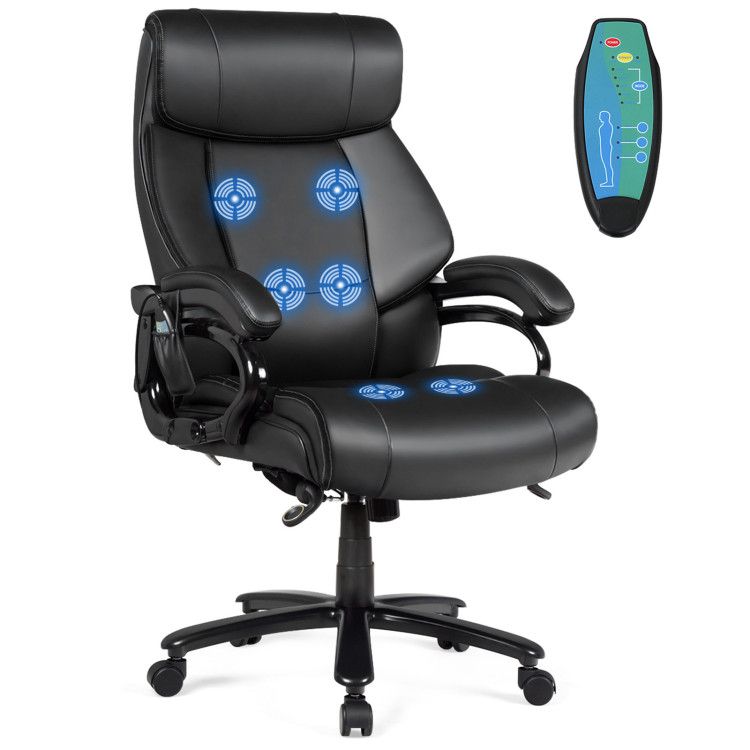 PU Leather Massage Office Chair with Thick Foam Cushion PU Leather Massage Office Chair with Thick Foam Cushion