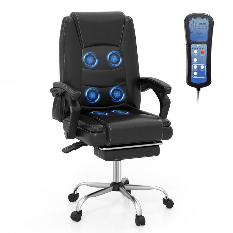 Massage Adjustable Executive Chair with Armrests and Retractable Footrest Massage Adjustable Executive Chair with Armrests and Retractable Footrest