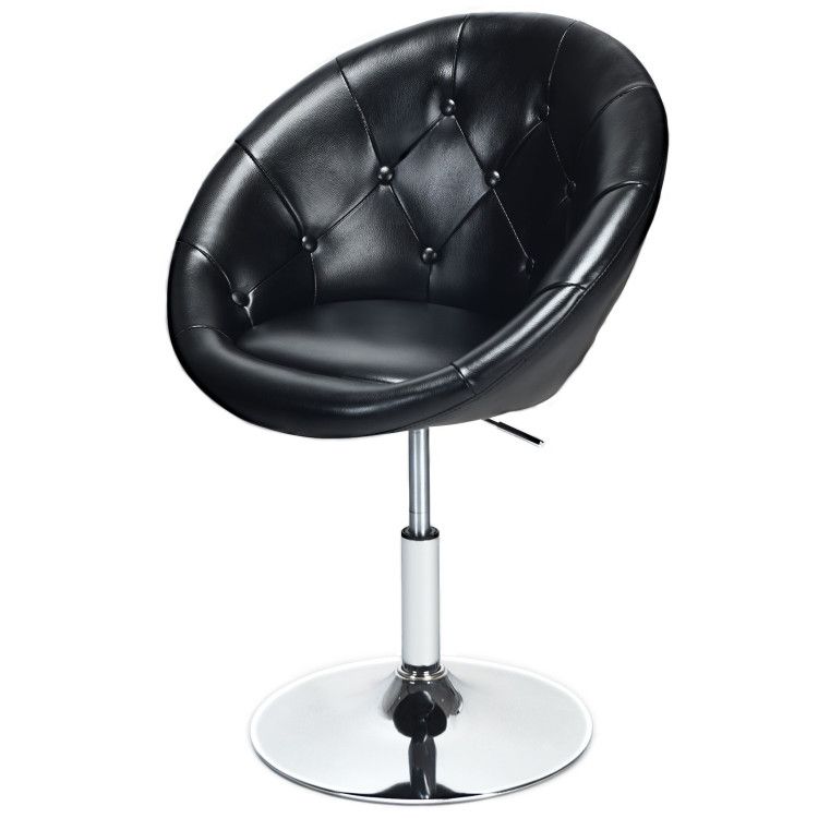 1 Piece Adjustable Modern Swivel Round Tufted Chair