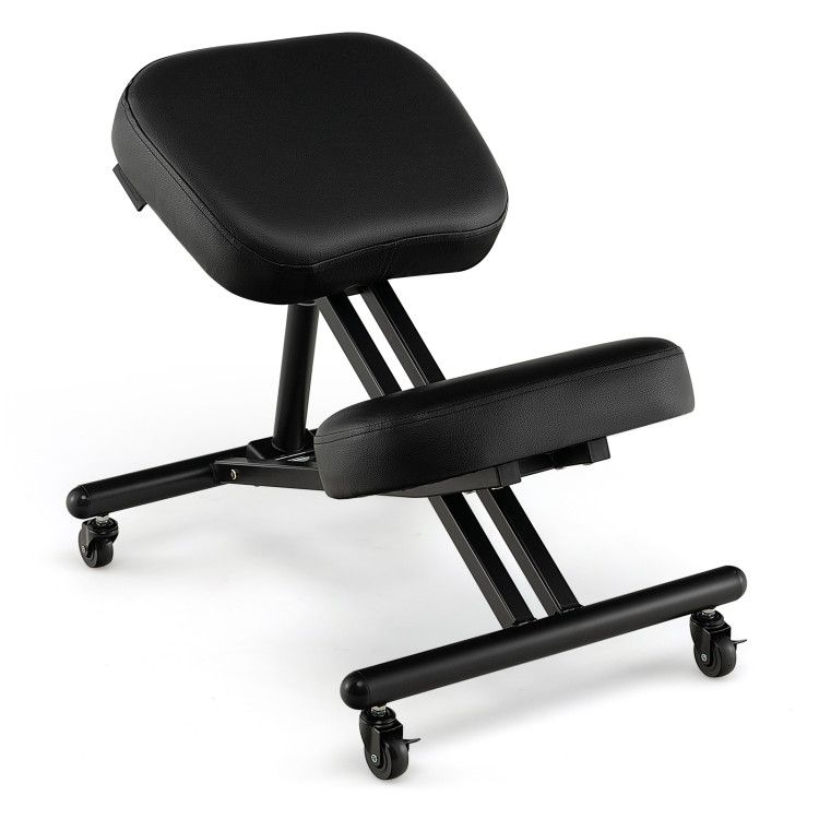 Adjustable Ergonomic Kneeling Chair with Upgraded Gas Spring Rod and Thick Foam Cushions Adjustable Ergonomic Kneeling Chair with Upgraded Gas Spring Rod and Thick Foam Cushions