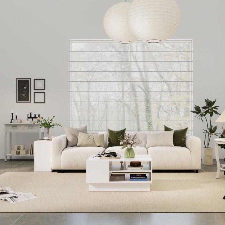 5-Piece Modern Living Room Furniture Set: Side table+Coffee table+Console table+Bookcase+Corner shelf 5-Piece Modern Living Room Furniture Set: Side table+Coffee table+Console table+Bookcase+Corner shelf