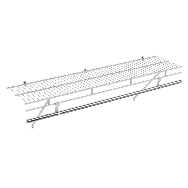 Closet Shelves Wall Mounted with Ventilated Metal Wire Shelving Kit