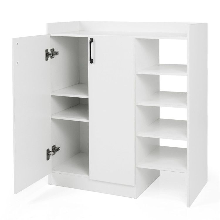 Shoe Cabinet with 2 Doors Shoe Storage Organizer with 2 Adjustable Inner Shelves