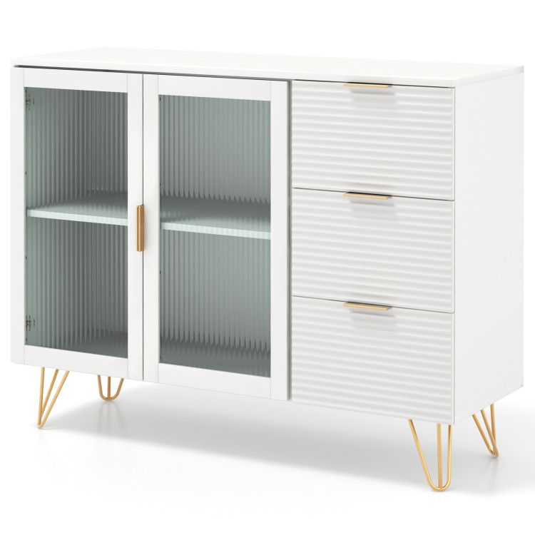 Modern Sideboard Buffet Cabinet with 2 Doors and 3 Drawers for Living Room Dining Room Modern Sideboard Buffet Cabinet with 2 Doors and 3 Drawers for Living Room Dining Room